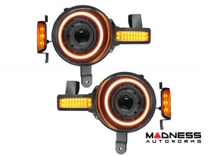 Ford Bronco Head Lights - Oculus Bi-LED Projector - Oracle - Amber